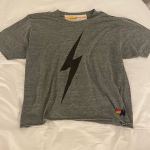Aviator Nation grey lightning tee